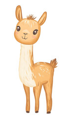 Cute cartoon llama