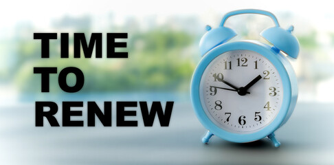 The alarm clocks have a sticker with the inscription - TIME TO RENEW