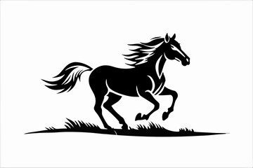 Galloping Horse Silhouette Vector
