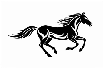 Galloping Horse Silhouette Vector
