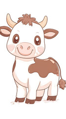 Fototapeta premium Happy cartoon cow