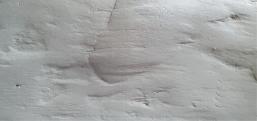 Stone texture background. White uneven wall texture. Uneven putty. Poor quality repairs. Stonework background. Interior and exterior design, facade, fence. Building materials, repair and construction.
