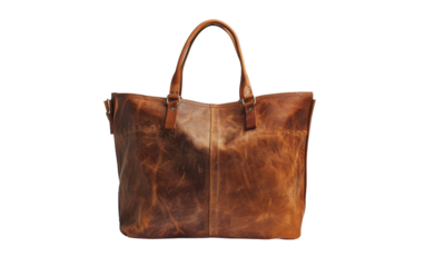 Stylish Leather Tote for Everyday Use on white background