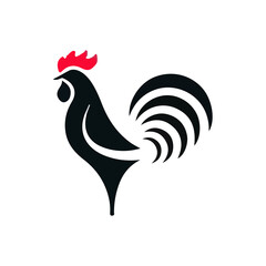 rooster isolated on white