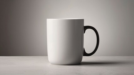 Simple coffee mug showcasing sleek lines and minimalist design appeal