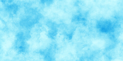 The white cloud and blue sky watercolor grunge texture, Grunge watercolor paint splash and stains of clouds or fog, painted mottled blue paper texture with vintage marble stains.