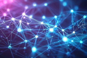 Abstract illustration of interconnected nodes and lines.