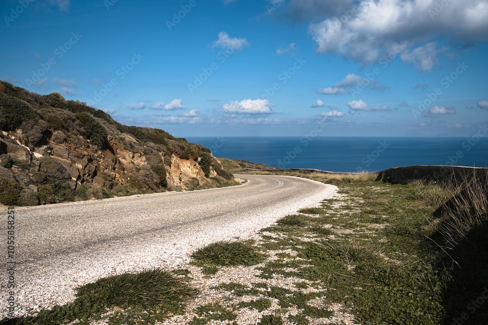 Wall mural road to the sea