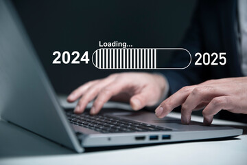 New year 2025 is loading, calendar date