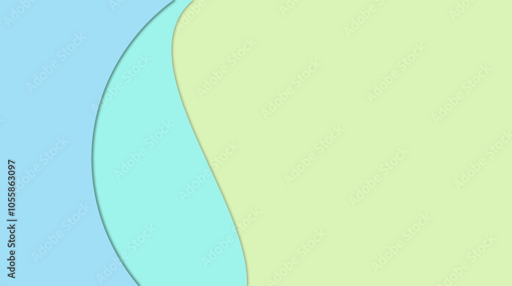 Poster abstract colored paper, geometric composition on a flat background with light tones of lines and sha