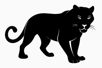 black panther silhouette vector, Black Panther Icon,