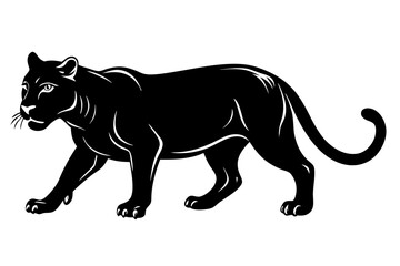 black panther silhouette vector, Black Panther Icon,