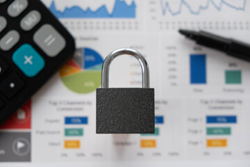 User account with password. Personal data security in social network concept. Cyber secure and data...