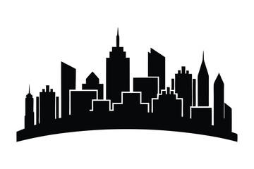 Fototapeta premium Urban skyline vector silhouette