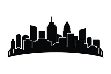 Obraz premium Urban skyline vector silhouette