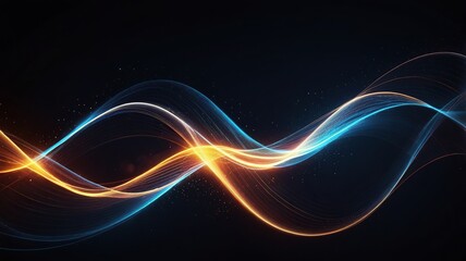 Photo Glowing shiny lines affect the vector background