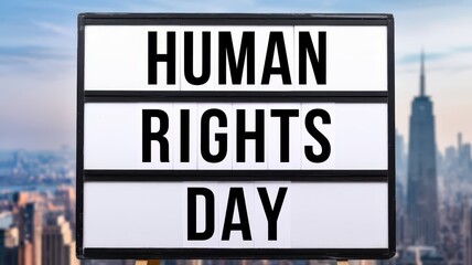 Fototapeta premium human rights day illustration banner background. World international day of Human rights for justice template.