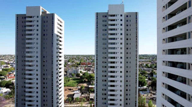 Aerial view of the city of Cordoba, Argentina. Video