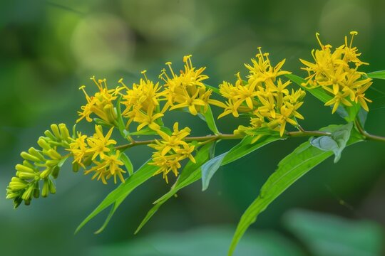 Zigzag Goldenrod native to North American woodlands