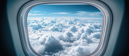 Snapshot Of The Clouds Seen From Inside A Plane