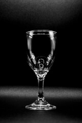 Glass stem on white background