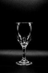 Glass stem on white background