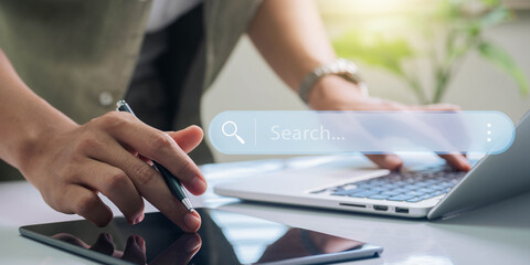 Data search and digital interaction, with a focus on using mobile and desktop devices for online...