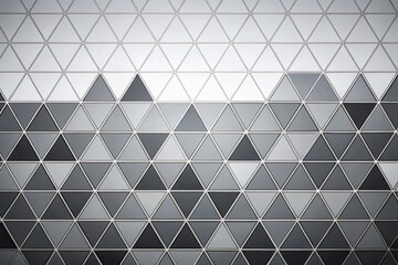 Minimalist black and grey geometric pattern of interconnected triangles, graphic design, modern, shape