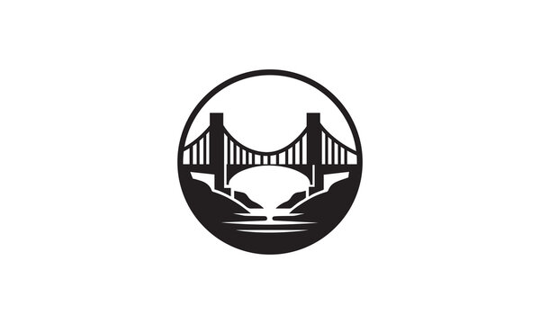 abstract bridge logo, bridge logo, bridge logo Modern vector illustration