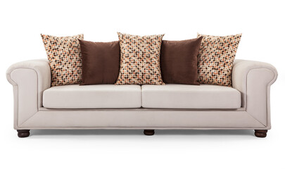 sofa isolated on white background . front view