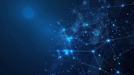 Abstract Blue Network Background