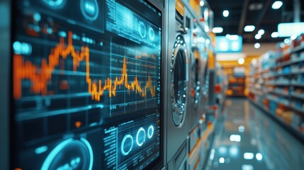 Naklejka premium Integrating retail ai and stock market insights for home appliance trends a data-driven approach to consumer electronics