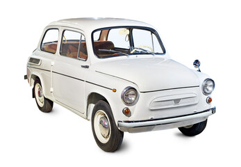 Soviet retro car isolated on white