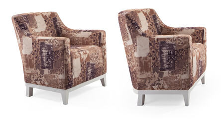 armchair different angles isolated on a white background .