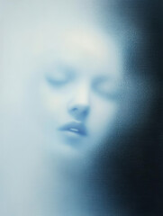 Ghost like surreal face 