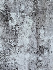A grey and white wall with a few spots of color