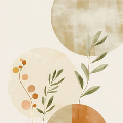 calm clean minimalist sage boho minimalist Minimalist pattern shape brown white harmony balance