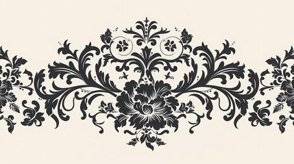 Elegant vintage frame with intricate floral patterns