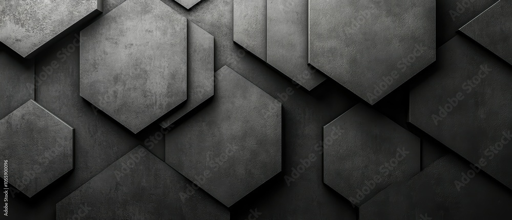 Poster dynamic interplay of abstract geometric forms with intersecting elements