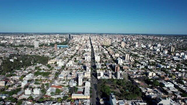 Aerial view of the city of Cordoba, Argentina. Video