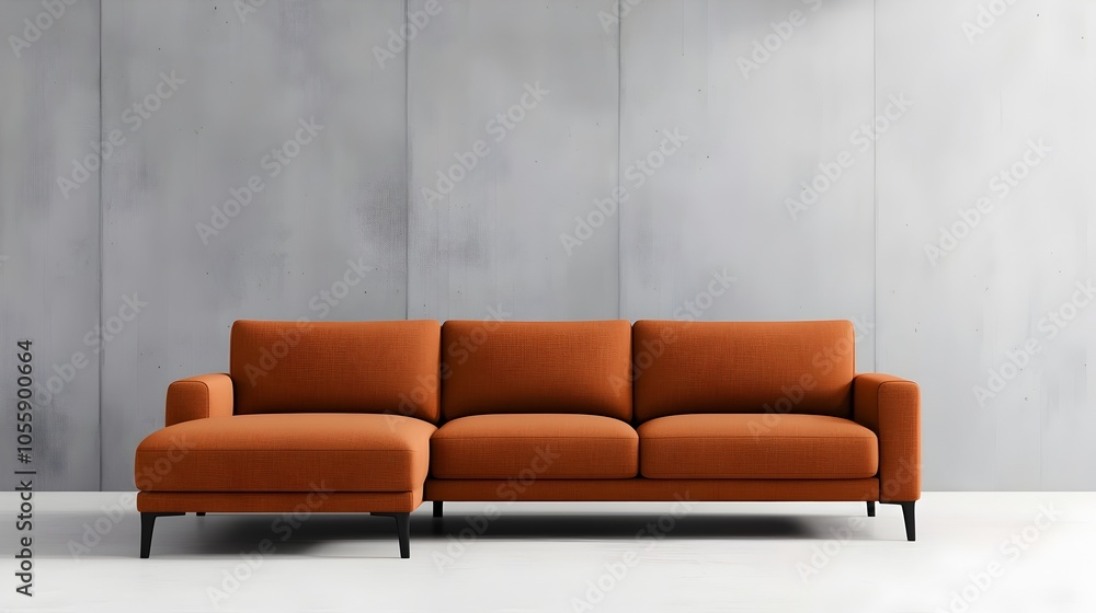 Aufkleber minimalist and stylish living room design featuring a plush sectional sofa in a bold color a smooth 