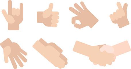 Flat vector Hand pose