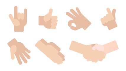 Flat vector Hand pose