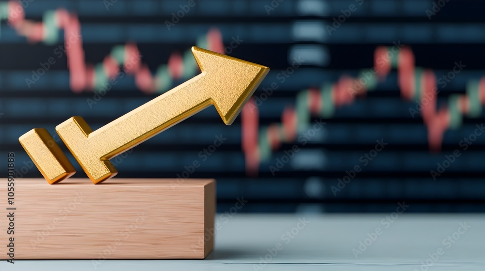 Aufkleber sophisticated 3d financial chart depicting growth and market trends showcasing currency diagrams exc