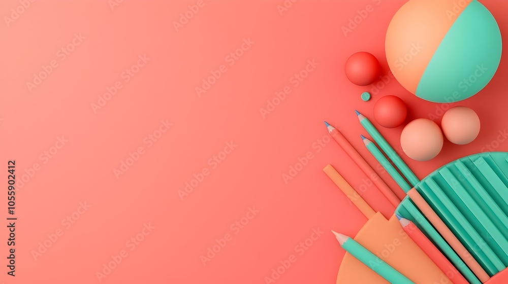 Poster Stunning vibrant pastel hued 3D charts intricate infographic elements and dynamic data visualizations with playful shadowing effects