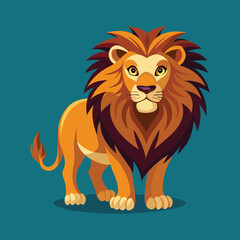 Obraz premium lion cartoon illustration