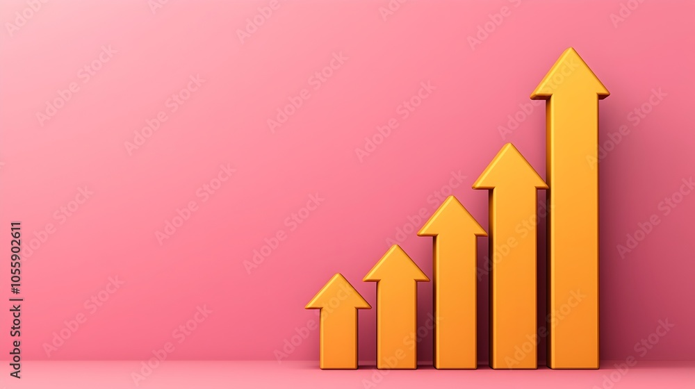 Poster financial market business graph with growing investment trends and currency exchange data on a 3d ba