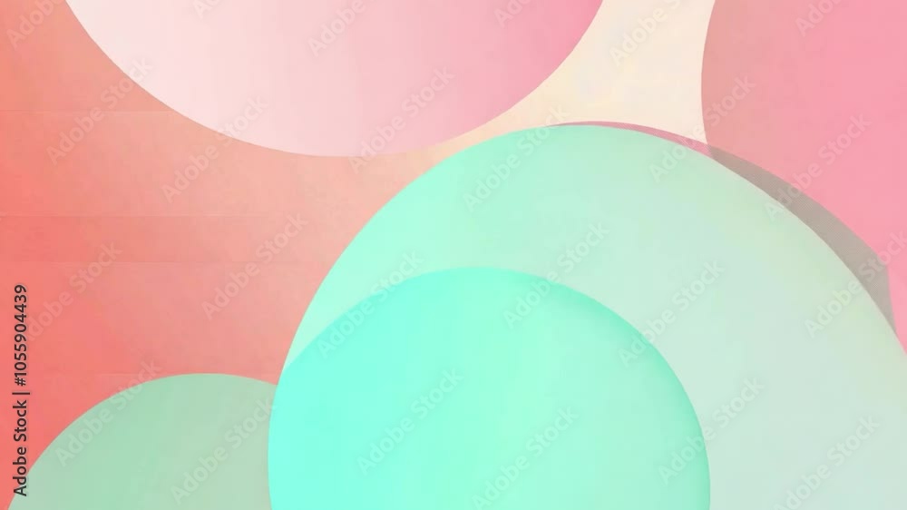 Poster abstract composition of colorful circles and shapes blending together in a harmonious design with so