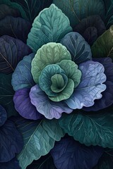 Obraz premium A vibrant succulent plant with a stunning rosette shape surrounded by deep green leaves