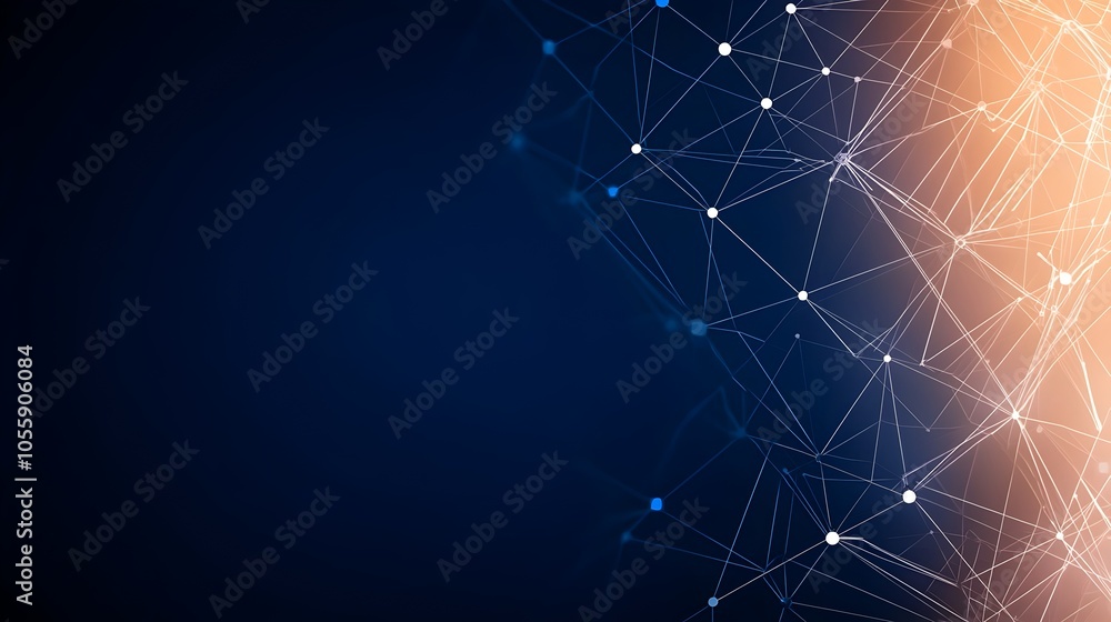 Poster Cutting Edge Digital Circuit Design with Futuristic Navy Blue Gradient Backdrop for and Technology Concepts  This abstract digital showcases a sleek